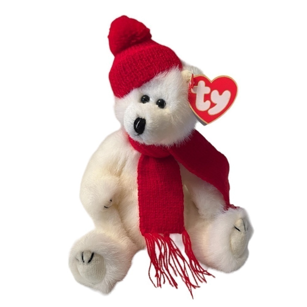 Ty Attic Treasures “Peppermint” Polar Bear Plush – Collection - “Love Me True”